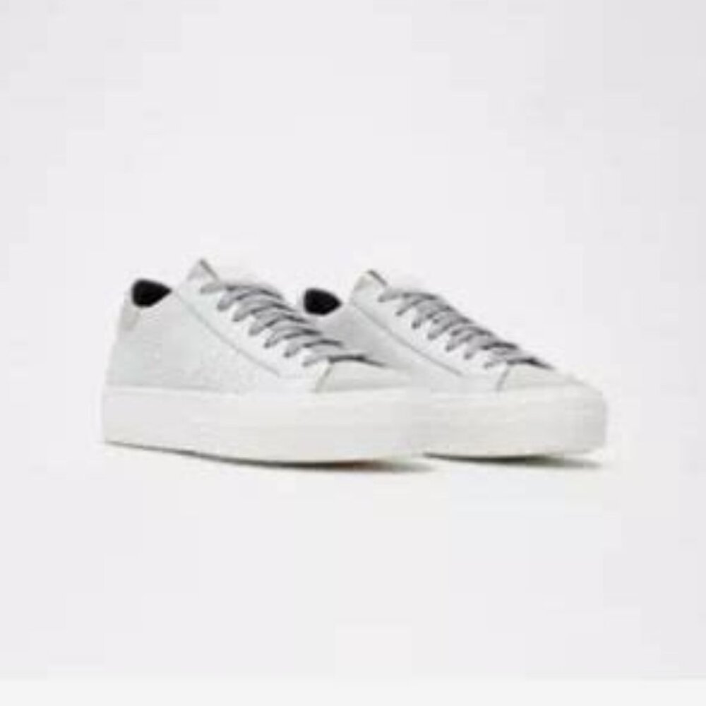 P448, Sneakers, Female, White, Size: 11 US White Leather Sneakers Thea Model
